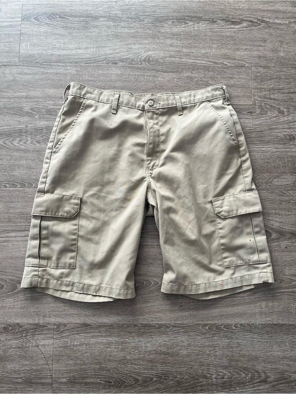 Red Kap Cargo Work Shorts Mens 36 Khaki Relaxed Fit Utility Twill 12 Inseam